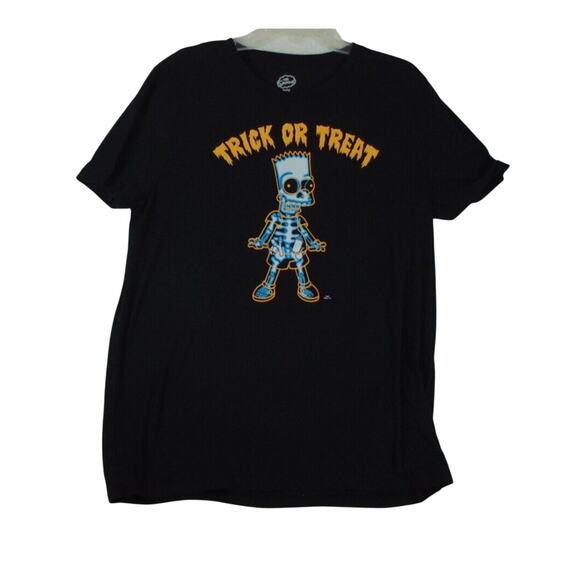 The Simpsons Shirt Adult Mens Large Black Short Sleeve‎ Trick Or Treat - Picture 1 of 8